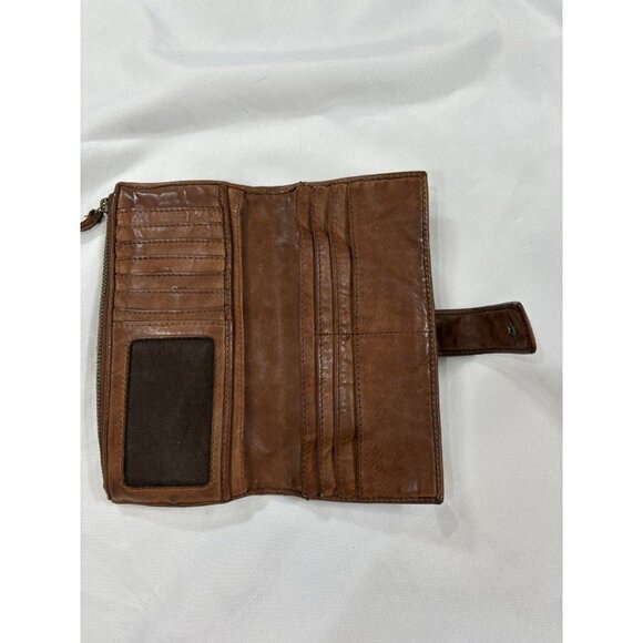ARTISANS of India Cognac Leather Flap Bifold Clutch Wallet - Picture 4 of 4